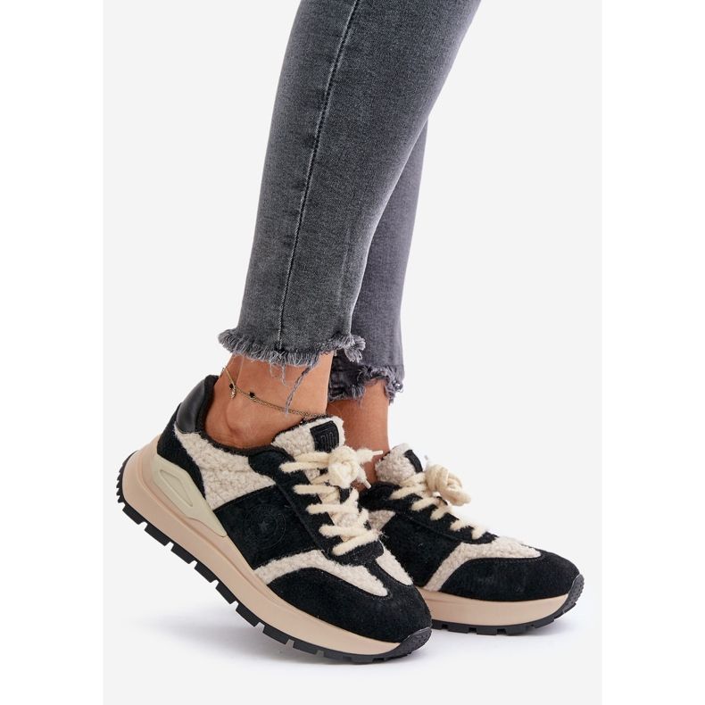 Sneakers in pelle isolanti da donna Big Star OO274A318 Sistema HI-POLY Nere nero 1
