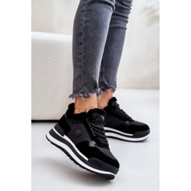 Sneakers isolate da donna sulla piattaforma Big Star OO274A216 Nero 2