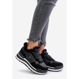 Sneakers isolate da donna sulla piattaforma Big Star OO274A216 Nero 1