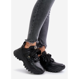 Sneakers da Donna in Pelle Nere CheBello 4583 nero 1