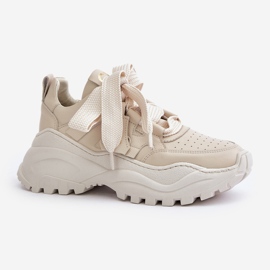 Sneakers da Donna in Pelle Beige CheBello 4583 1