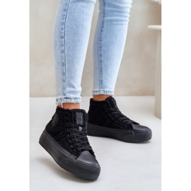 Sneakers da donna isolate con pelliccia di montone Big Star OO274A443 Nero 2