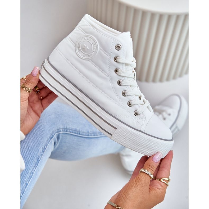 Big Star Sneakers isolanti da donna su piattaforma OO274A473 Bianco 2