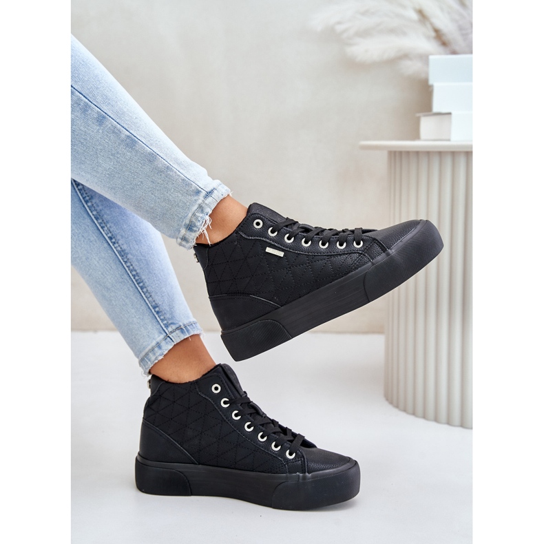 Sneakers da donna isolanti con cuciture Big Star OO274A480 Nero 2