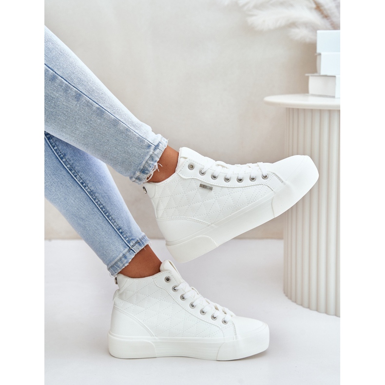Sneakers isolanti da donna con cuciture Big Star OO274A479 Bianco bianca 2