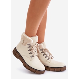 Stivali isolanti da donna con cerniera Mevanisa beige 1