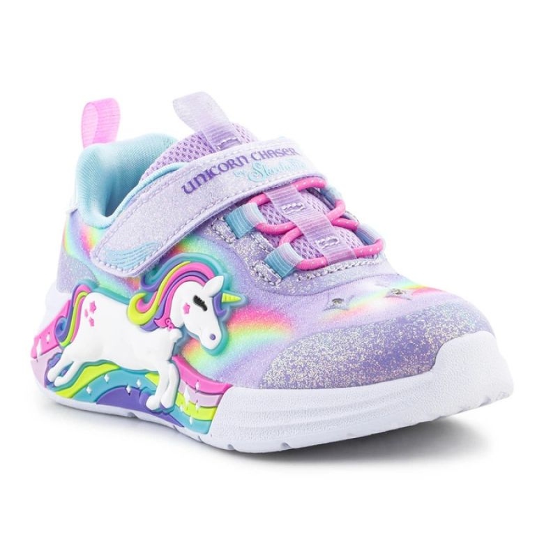 Scarpe Skechers S-Lights Unicorn Chaser da ragazza 302298N-LVMT viola 1