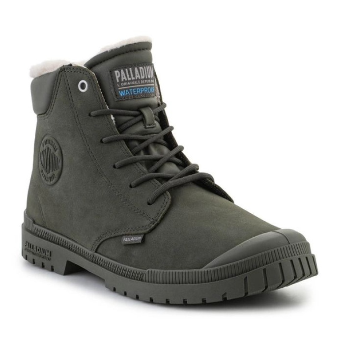 Palladium SP20 Cuff Pelle Impermeabile Wl U 79067-325-M Scarpe da notte oliva verde 1