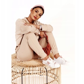 Big Star Sneaker da donna con una stella grande stella dd274691 bianco e rosa 4