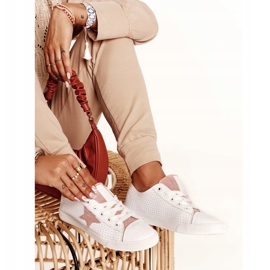 Big Star Sneaker da donna con una stella grande stella dd274691 bianco e rosa bianca 6