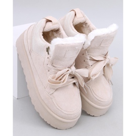 Sneaker con plateau isolante Skinner Beige 1