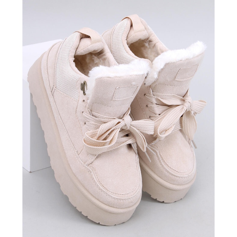 Sneaker con plateau isolante Skinner Beige 1