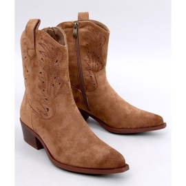 Stivali da cowboy traforati Austen Khaki marrone 1