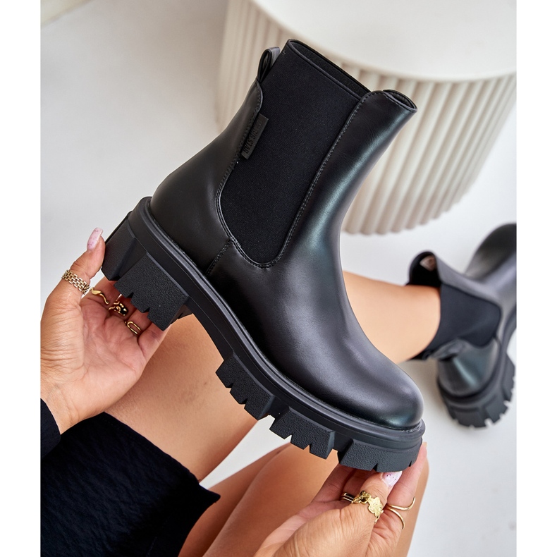Stivaletti Chelsea slip-on isolati realizzati in ecopelle Big Star MM274071 Nero 2