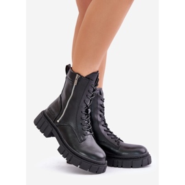 Stivali da lavoro isolati da donna realizzati in ecopelle Big Star MM274578 Nero 1