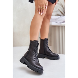 Stivali da lavoro da donna isolati in pelle Big Star OO274A387 Neri nero 2
