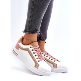 Sports sport da donna con glitter beige bianca 2