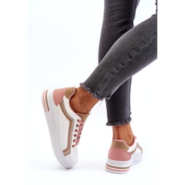 Sports sport da donna con glitter beige bianca 6
