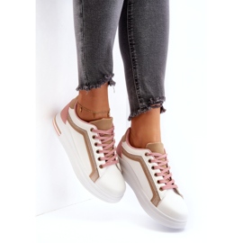 Sports sport da donna con glitter beige bianca 8
