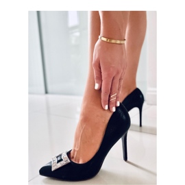 Scarpe con tacco da donna con decorazione Deborah Black - Inello nero 2