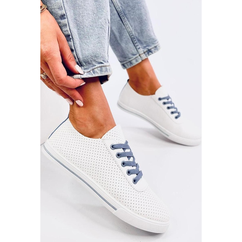 Sneakers traforate da donna Costier Azzurro - Inello bianco 1
