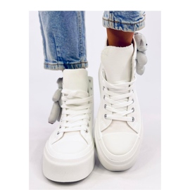 Rooks Scarpe da ginnastica bianche con orsetto - Inello bianca 2