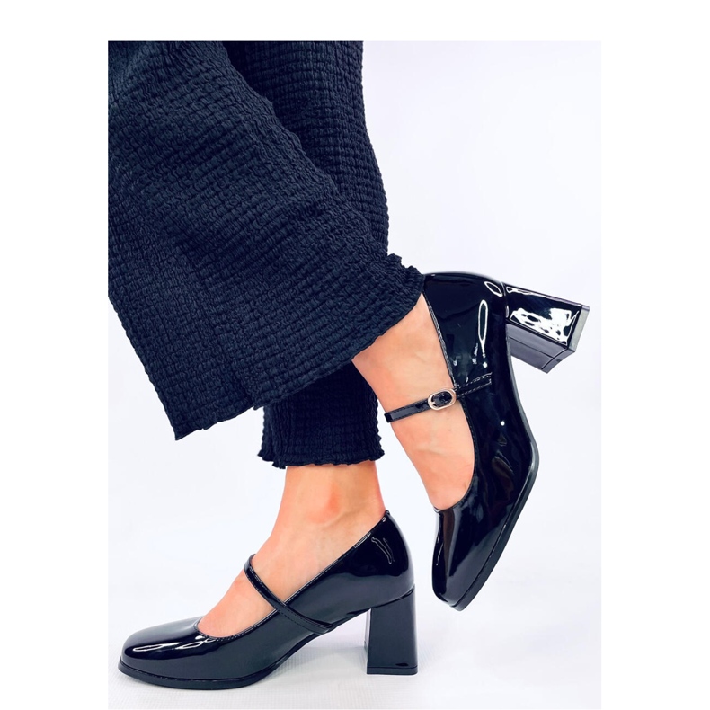 Maddoi Décolleté con tacco alto in vernice nera - Inello nero 2