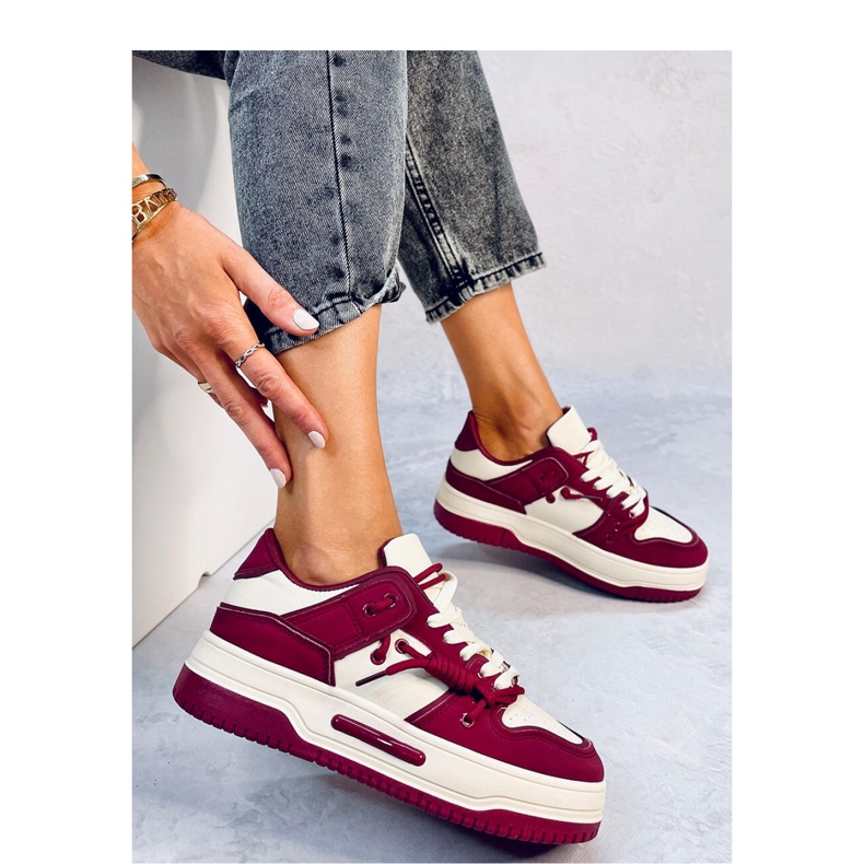 Clavell Wine sneakers con suola alta - Inello rosso 2