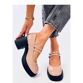Décolleté Lorai Khaki con tacco largo - Inello beige 1