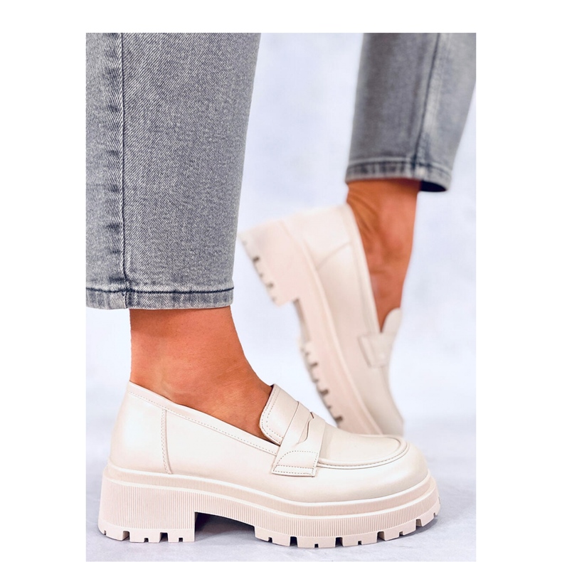 Mocassini con plateau Dench Beige - Inello 1