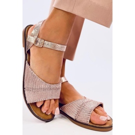 Sandali da donna Mollies Champagne - Inello rosa 1