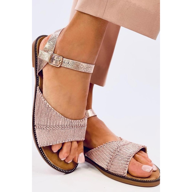Sandali da donna Mollies Champagne - Inello rosa 1