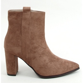 Stivaletti classici con tacco alto beige scuro RB106P Khaki - Inello 1