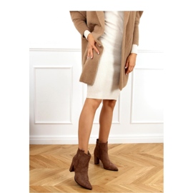 Stivaletti classici con tacco alto beige scuro RB106P Khaki - Inello 2
