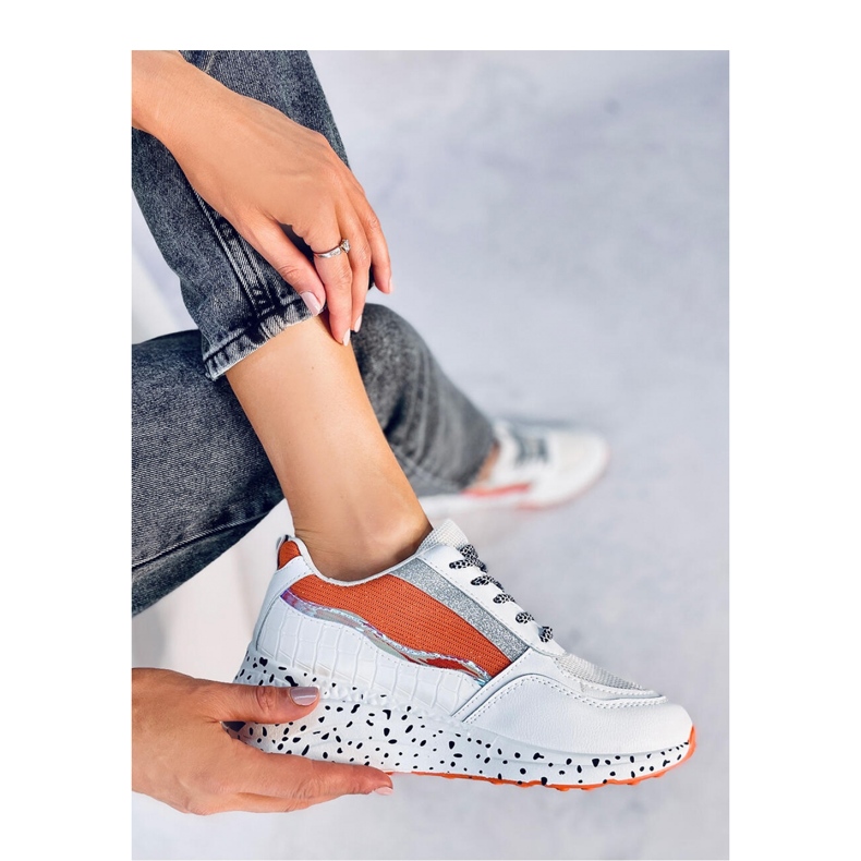 Scarpe sportive da donna Milano Orange - Inello bianco 1