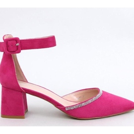 Décolleté con tacco alto e allacciatura alla caviglia Fucsia rosa 1