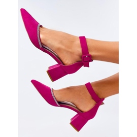 Décolleté con tacco alto e allacciatura alla caviglia Fucsia rosa 2