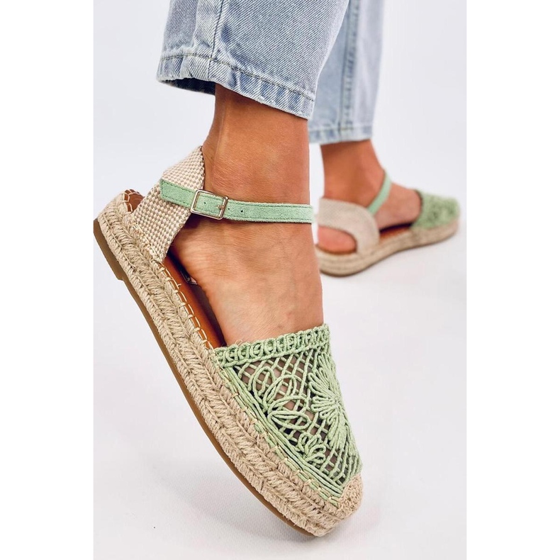 Sandali espadrillas traforati verdi verde 1
