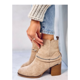 Stivaletti Athing Khaki in pelle scamosciata - Inello beige 2