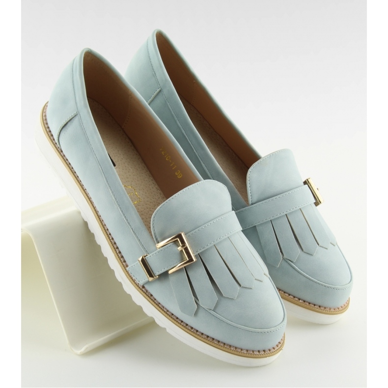 Mocassini blu da donna 1