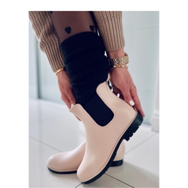 Stivaletti Chelsea da donna beige 2