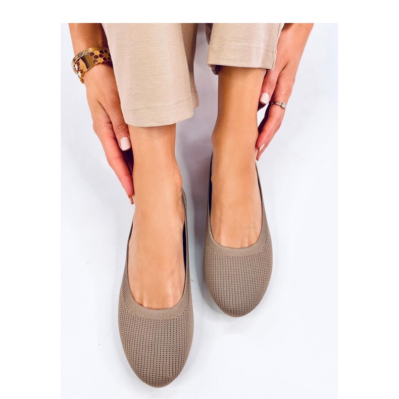 Ballerine a calzino color kaki marrone 1