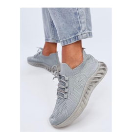 Scarpe sportive a calzino grigie grigio 2