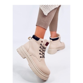 Stivali in legno da donna beige 1