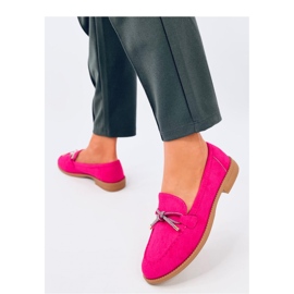 Mocassini da donna in camoscio Fucsia rosa 1