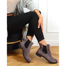 Stivaletti Chelsea classici da donna grigi MR-9 Grey - Inello grigio 2