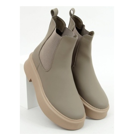 Stivaletti Chelsea verde kaki con suola spessa 1