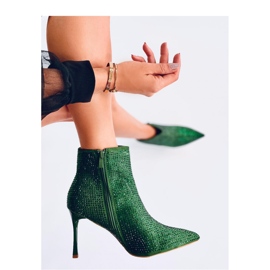 Stivaletti tacco alto con cristalli Verdi verde 1