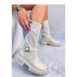Stivali da equitazione con tomaia beige flessibile 1