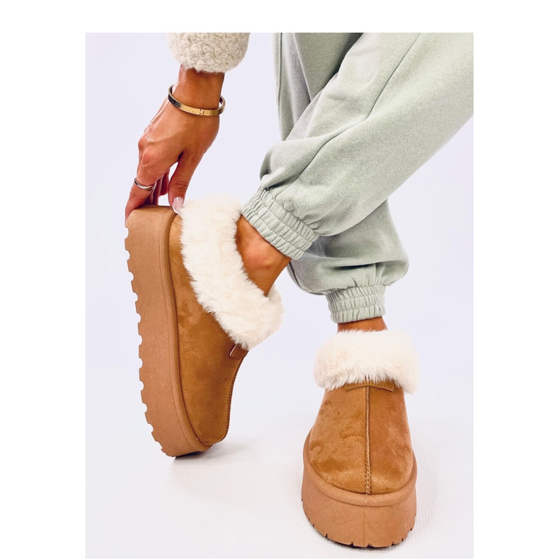 Doposci corti Yogi Camel con pelliccia - Inello marrone 2
